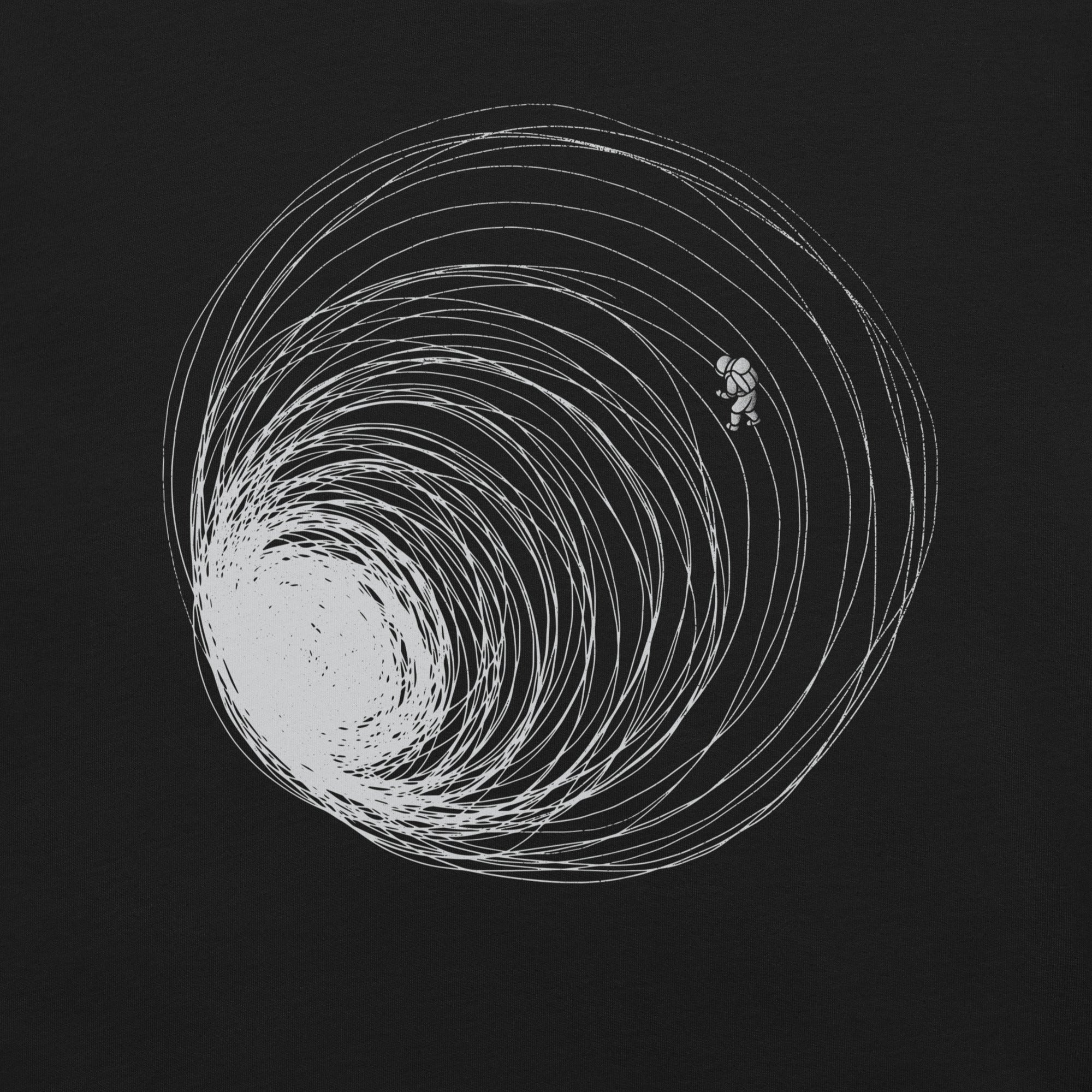Black Hole Astronaut Lost in Space T-Shirt Geek Nerd Advertise to Meta Design by Tobe Fonseca FLOW DESC WRITING