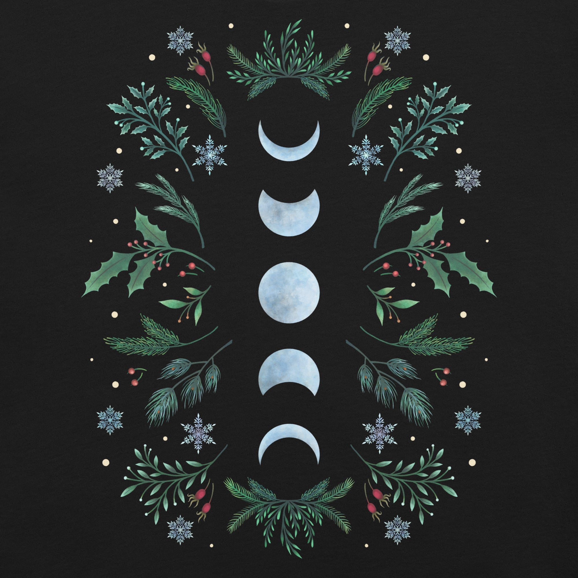 Moonlight Garden Festive T-Shirt Geek Nerd Advertise to Meta Botany Print Design by Episodic Drawing