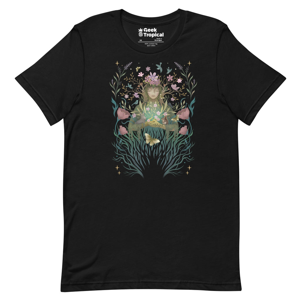 Spring Goddess T-Shirt Geek Nerd Advertise to Meta Botany Print Design by Episodic Drawing