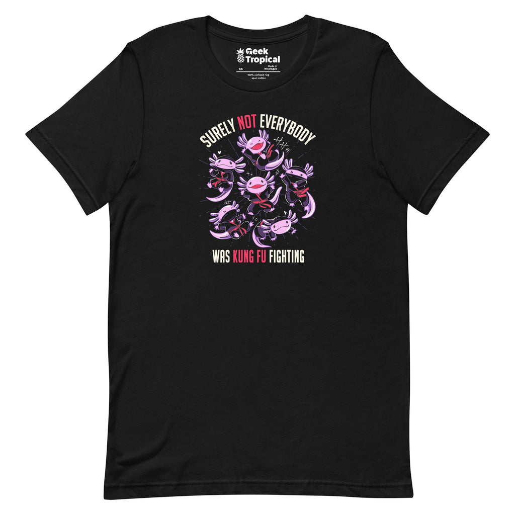 Axolotl Funny Kung Fu Fighting T-shirt Geek Nerd Animal Patterns Design by Tobe Fonseca Funny Prints