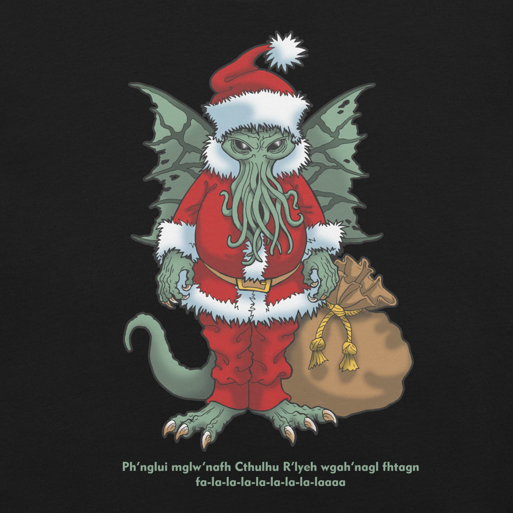 Cthulhu Santa T-Shirt Geek Nerd Advertise to Meta Christmas Print Fantasy Prints