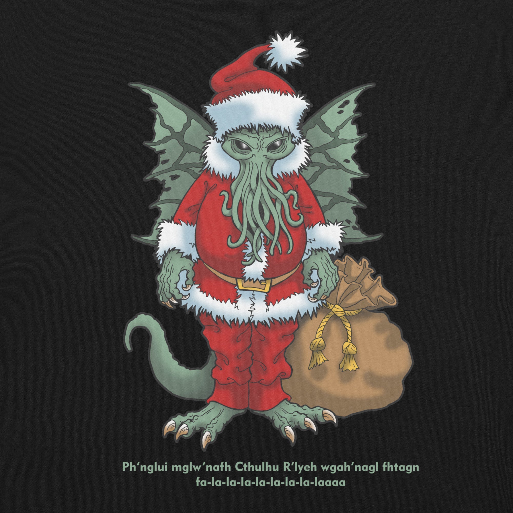 Cthulhu Santa T-Shirt Geek Nerd Advertise to Meta Christmas Print Fantasy Prints