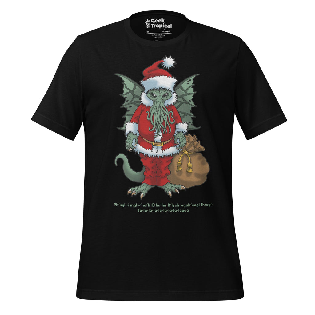 Cthulhu Santa T-Shirt Geek Nerd Advertise to Meta Christmas Print Fantasy Prints