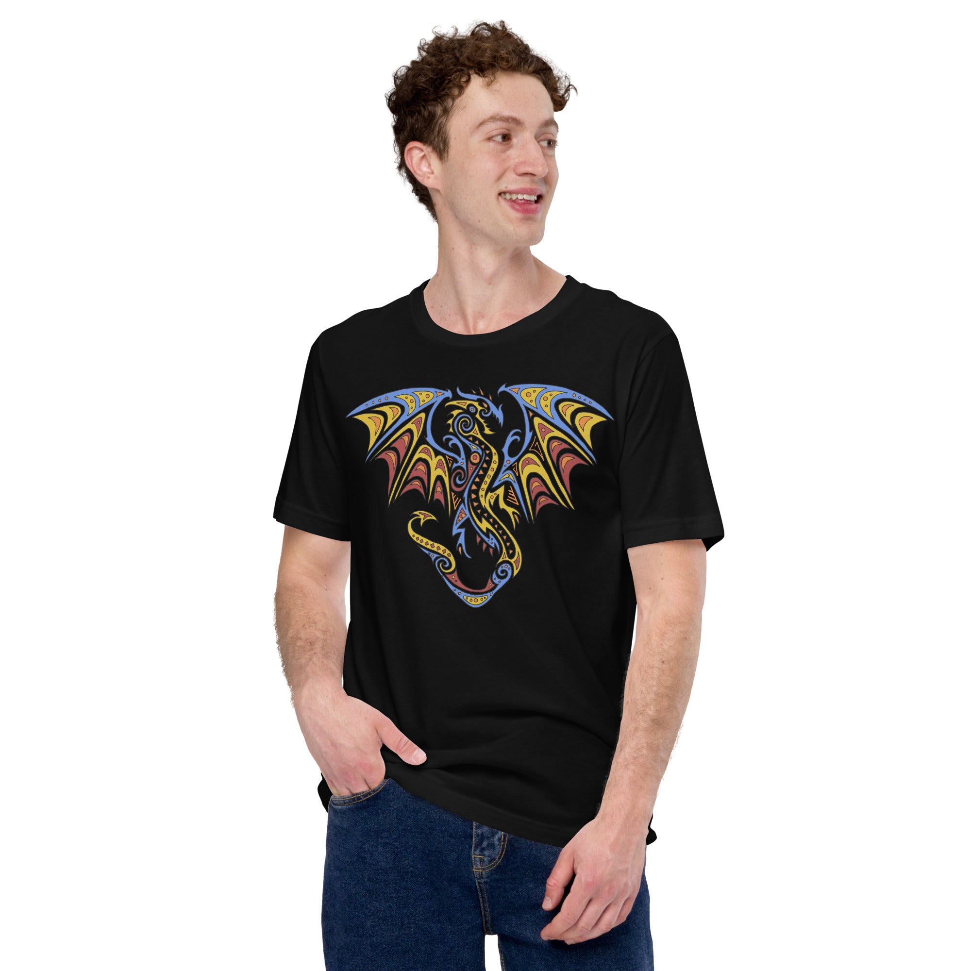 Tribal Dragon T-Shirt Geek Nerd Advertise to Meta Animal Patterns Fantasy Prints