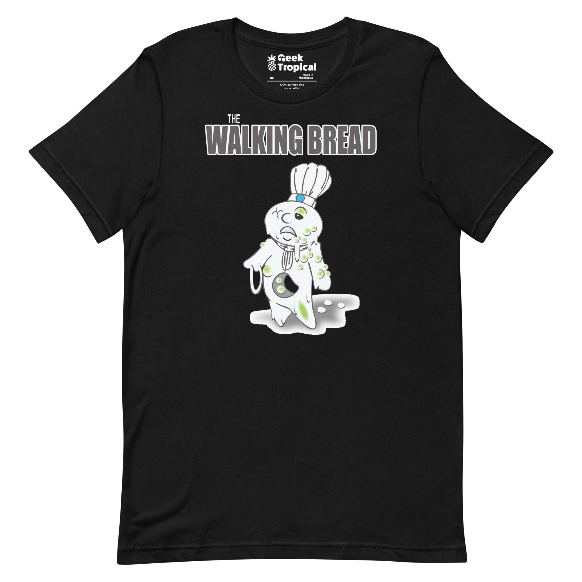 The Walking Bread T-Shirt Geek Nerd Advertise to Meta Fantasy Prints FLOW DESC WRITING