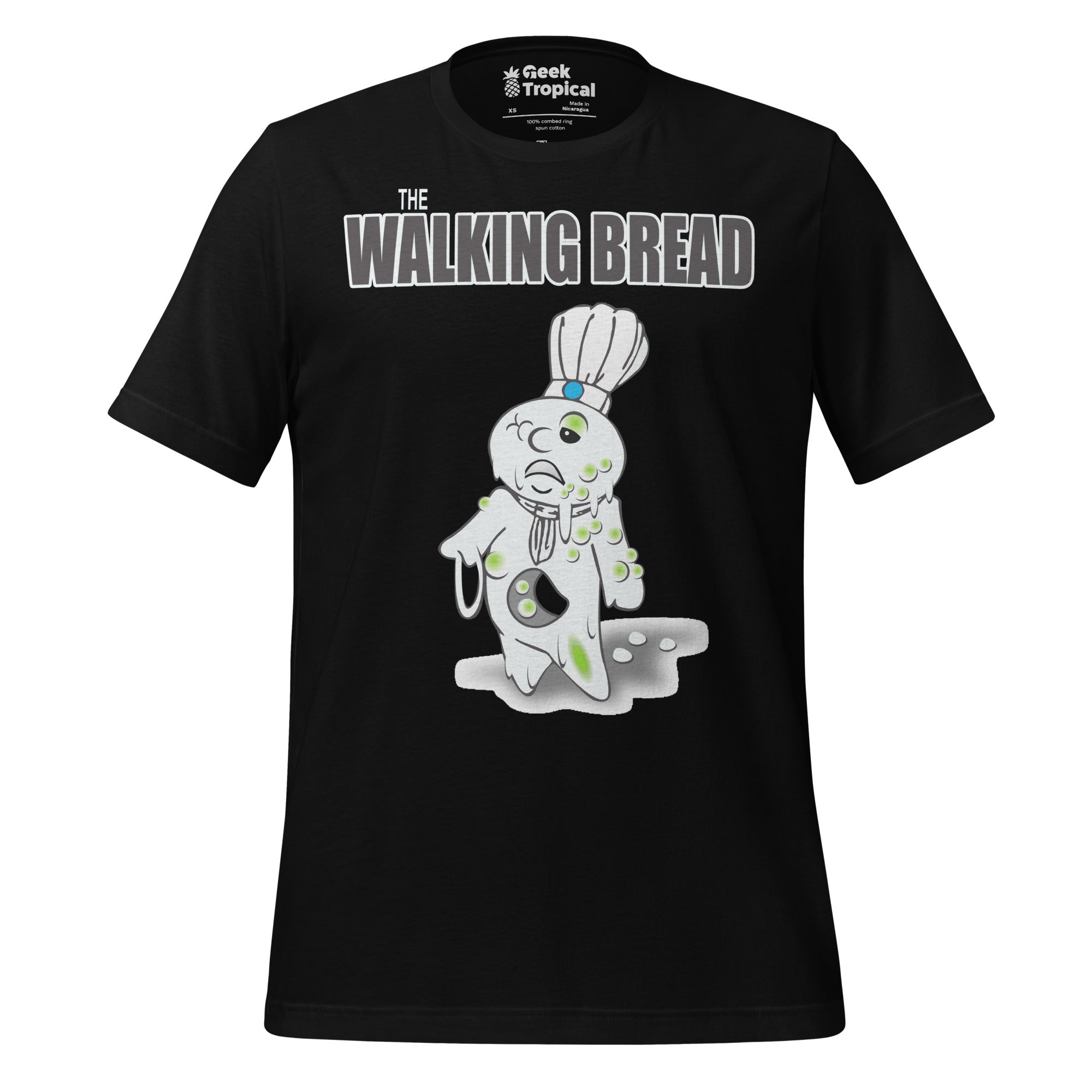The Walking Bread T-Shirt Geek Nerd Advertise to Meta Fantasy Prints FLOW DESC WRITING