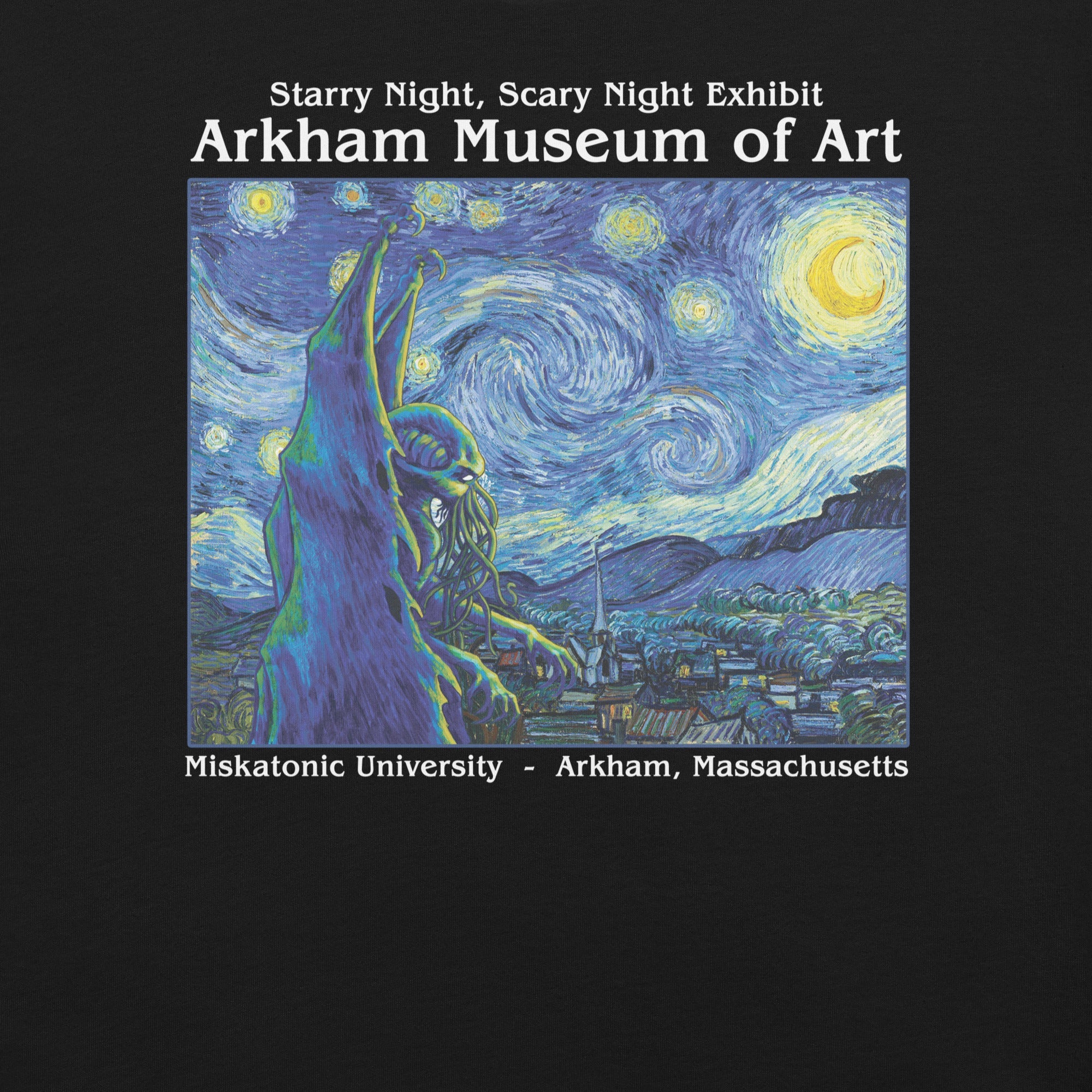 Starry Night Cthulhu T-Shirt Geek Nerd Advertise to Meta dnd & rpg print Fantasy Prints