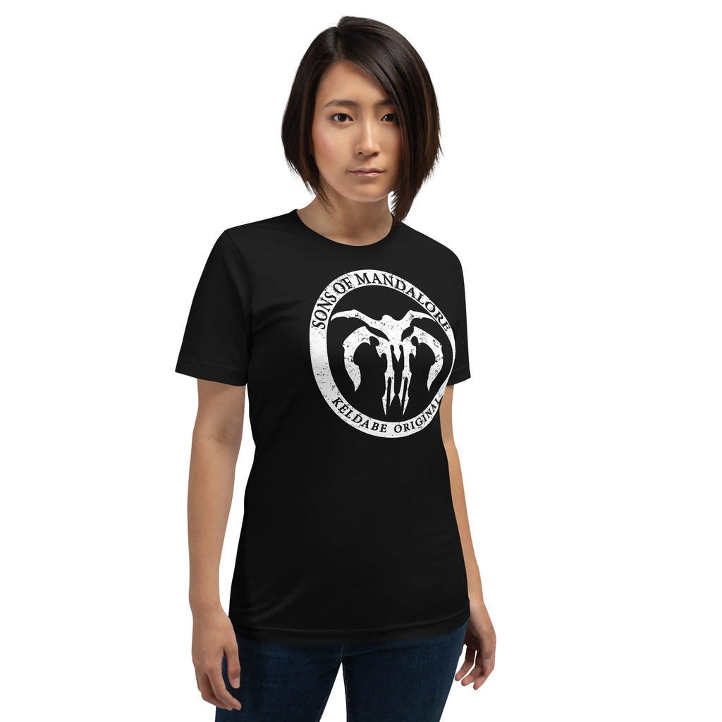 Sons of Mandalore T-Shirt Geek Nerd Advertise to Meta Fantasy Prints FLOW DESC WRITING