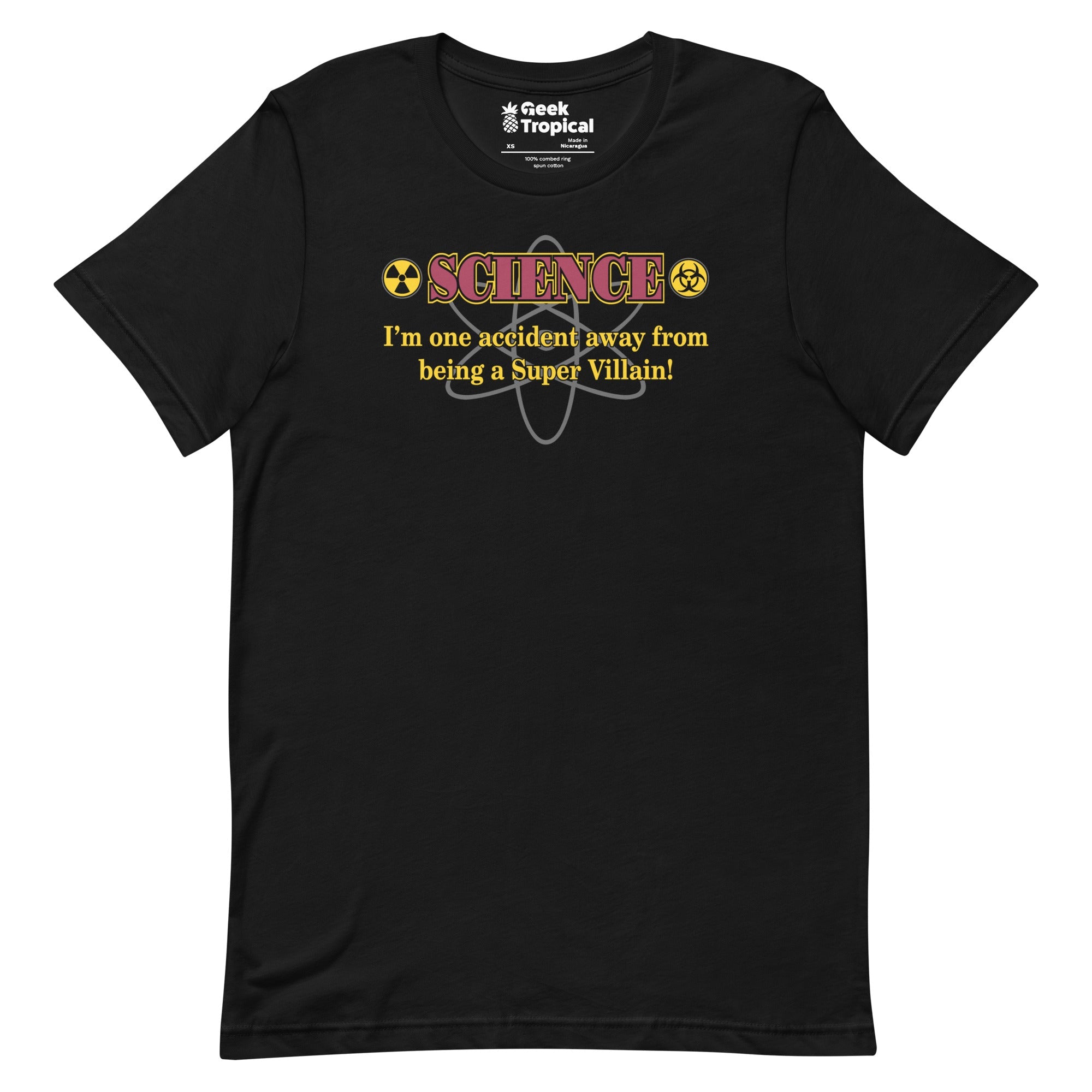 Science Super Villain T-Shirt Geek Nerd Advertise to Meta FLOW DESC WRITING Funny Prints