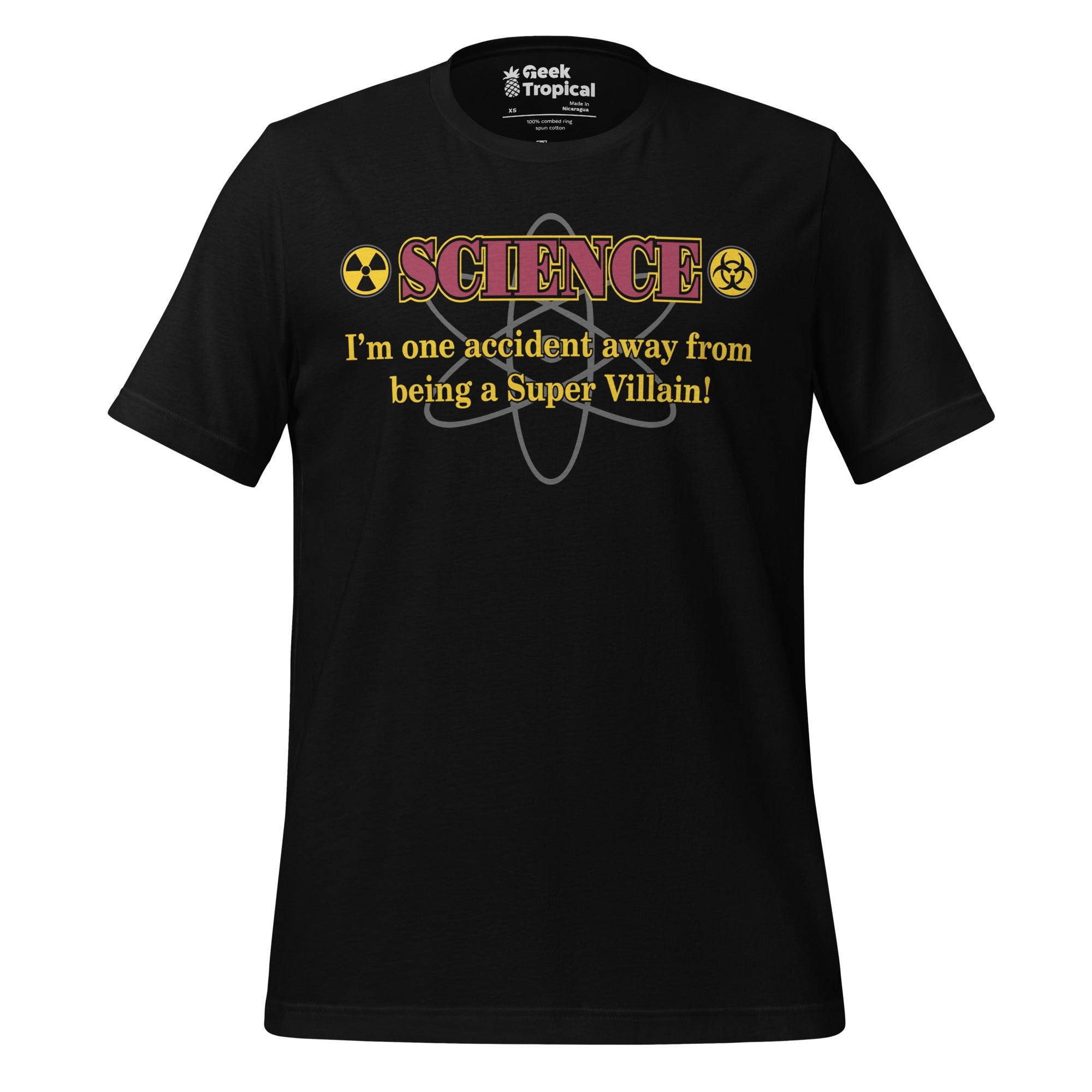 Science Super Villain T-Shirt Geek Nerd Advertise to Meta FLOW DESC WRITING Funny Prints