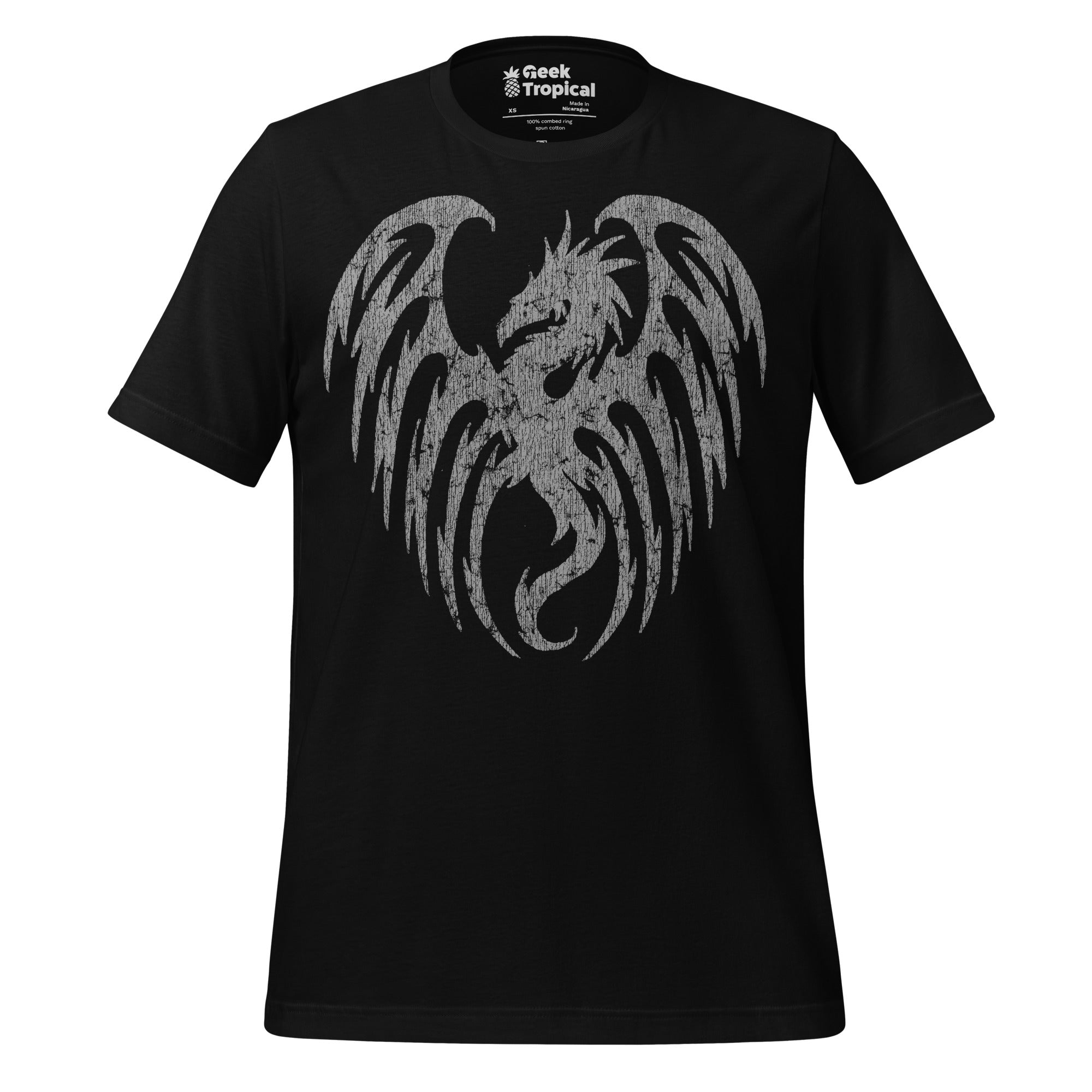 Oversized Dragon Shadow T-Shirt Geek Nerd Advertise to Meta Fantasy Prints FLOW DESC WRITING