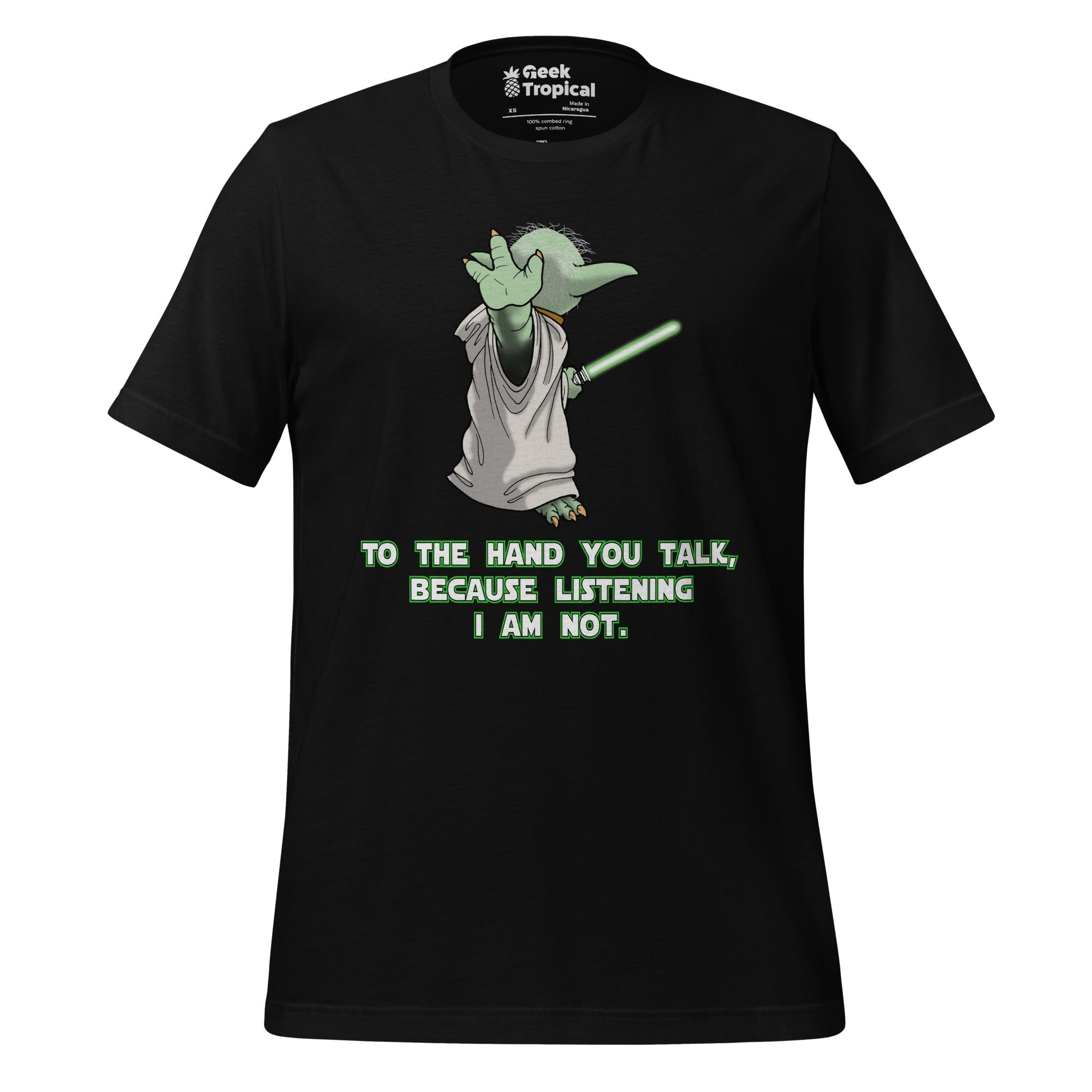 To Hand You Talk Not Listening T-Shirt Geek Nerd Advertise to Meta Fantasy Prints FLOW DESC WRITING