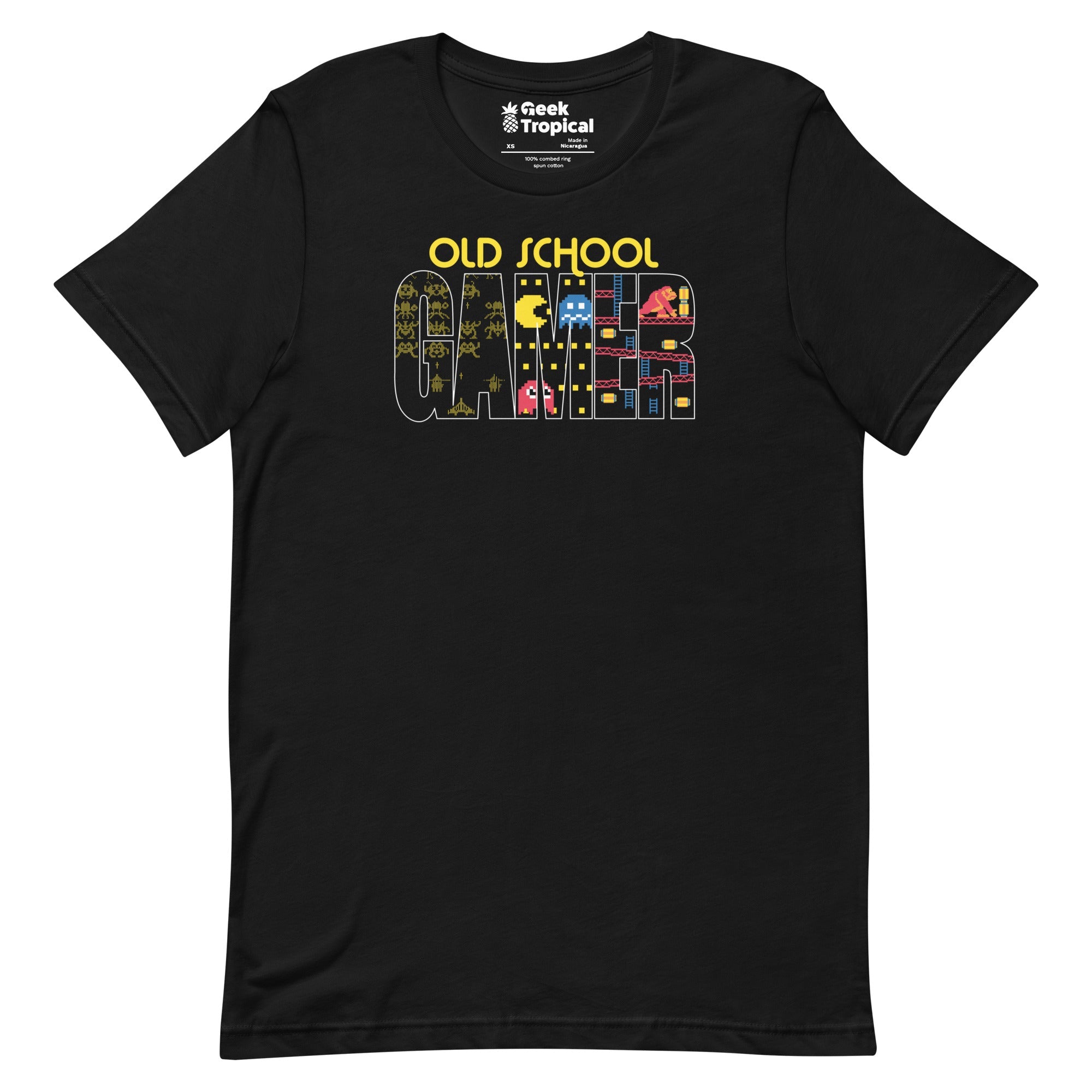 Old School Gamer T-Shirt Geek Nerd Advertise to Meta FLOW DESC WRITING Off World Designs