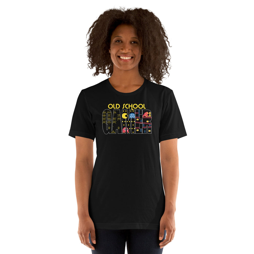 Old School Gamer T-Shirt Geek Nerd Advertise to Meta FLOW DESC WRITING Off World Designs