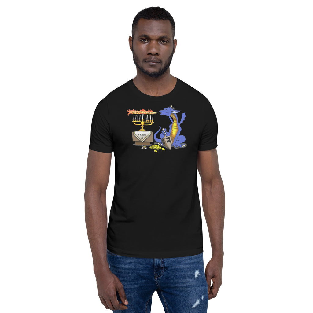 Menorah Dragon T-Shirt Geek Nerd Advertise to Meta Christmas Print Fantasy Prints