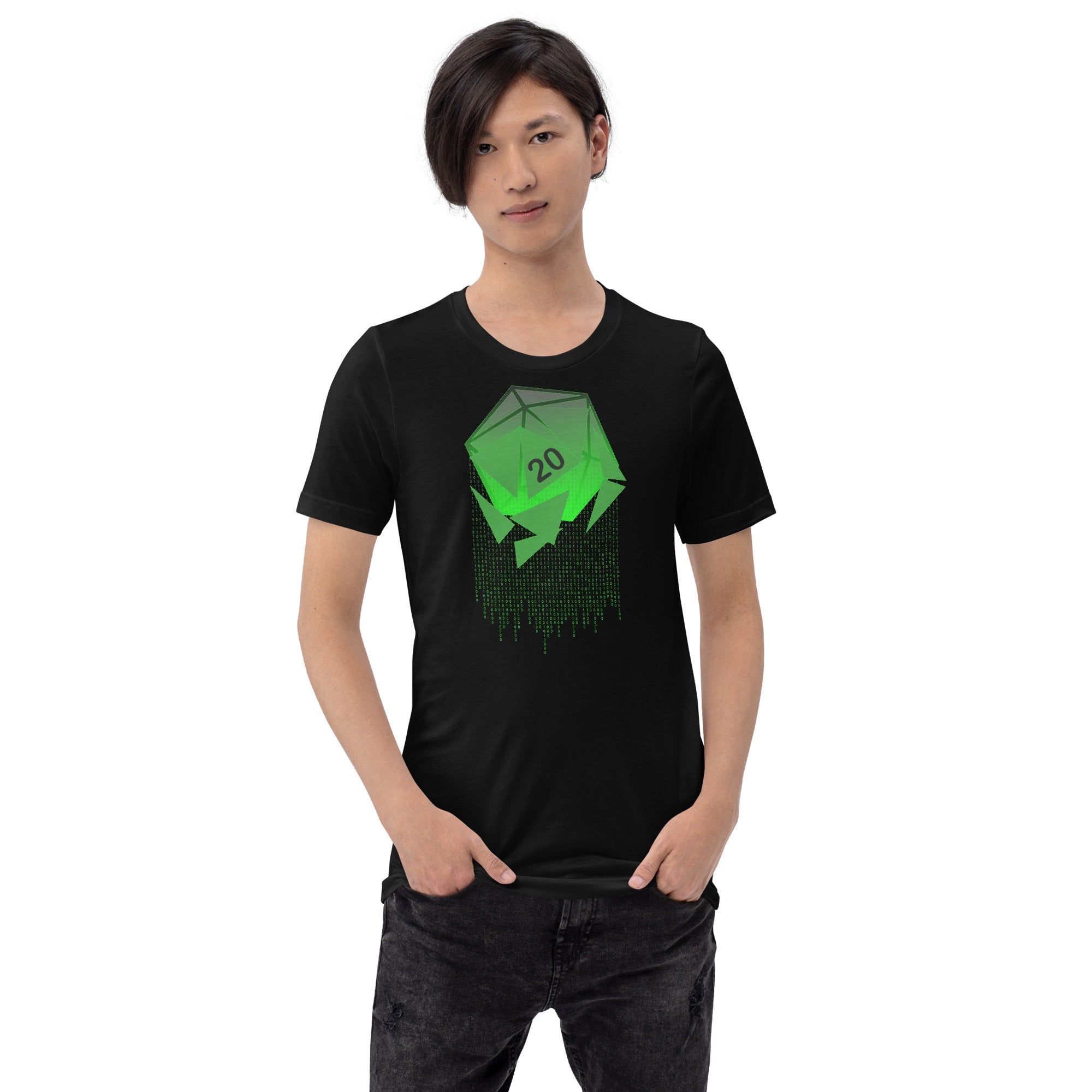 Matrix D20 T-Shirt Geek Nerd Advertise to Meta board game print computer print