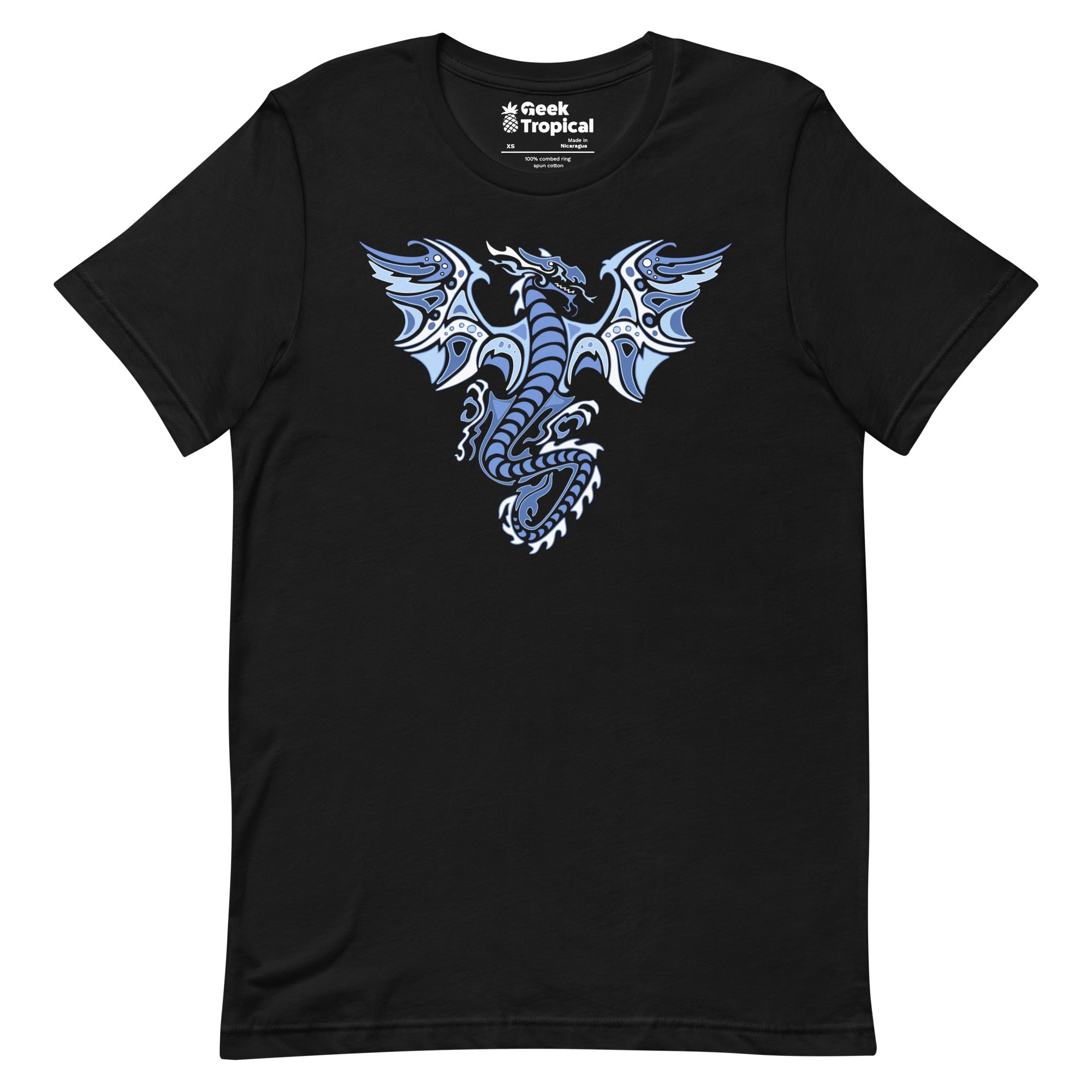 Ice Tribal Dragon T-Shirt Geek Nerd Advertise to Meta Fantasy Prints FLOW DESC WRITING