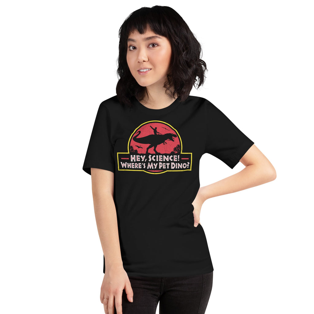 Where Is My Dinosaur T-Shirt Geek Nerd Advertise to Meta dinosaur print FLOW DESC WRITING