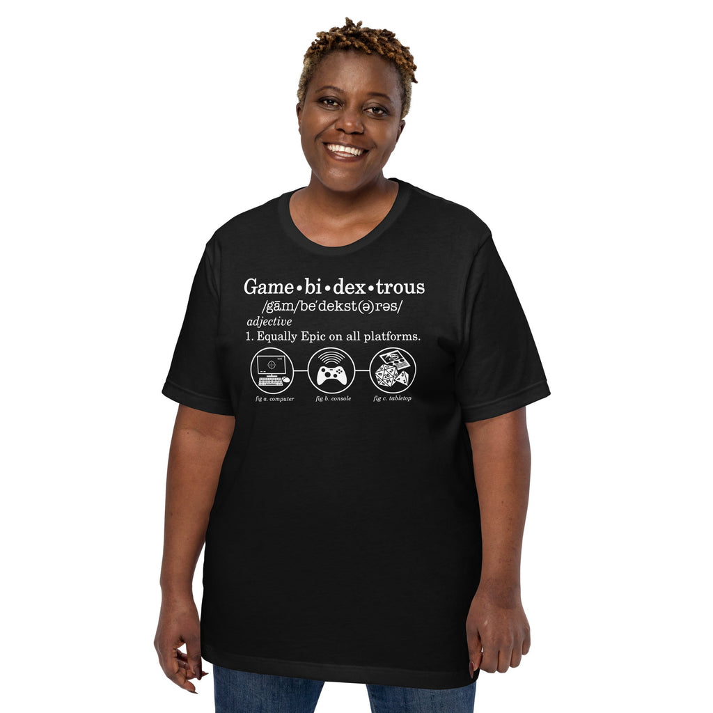 Gamebidextrous T-Shirt Geek Nerd Advertise to Meta FLOW DESC WRITING Funny Prints