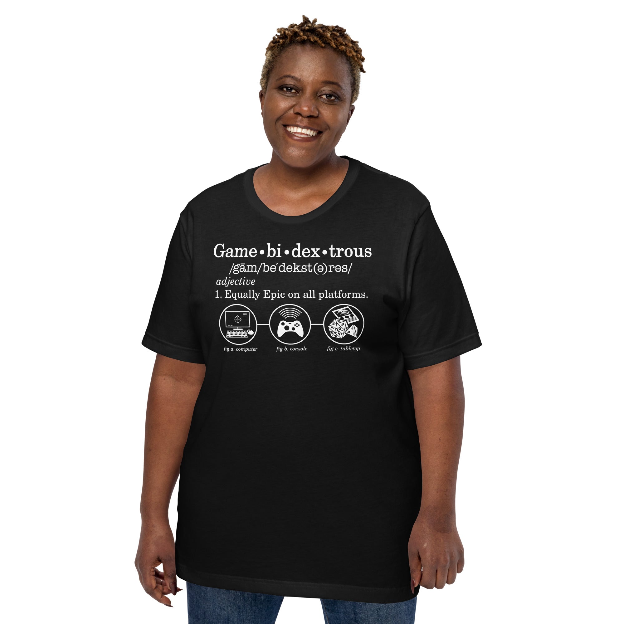 Gamebidextrous T-Shirt Geek Nerd Advertise to Meta FLOW DESC WRITING Funny Prints