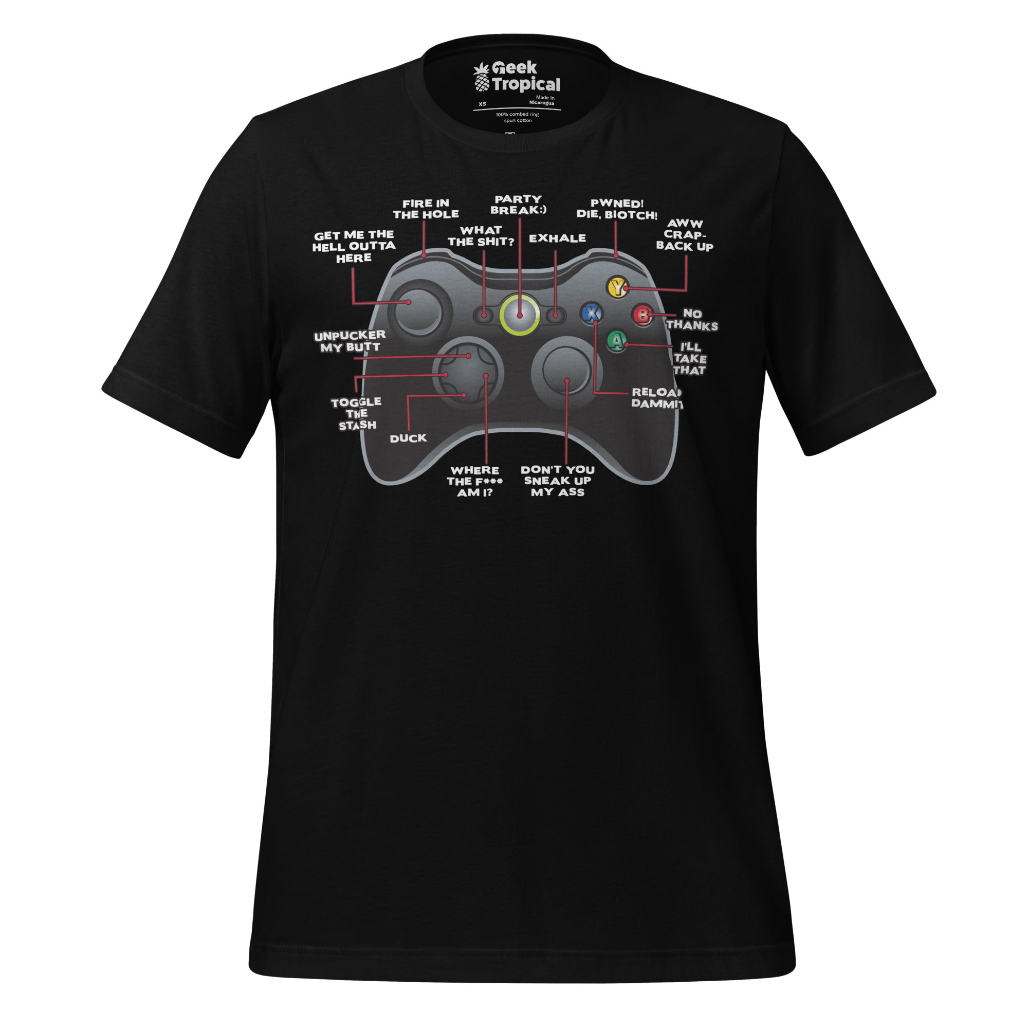 Game Controller How to Play T-Shirt Geek Nerd Advertise to Meta FLOW DESC WRITING Off World Designs