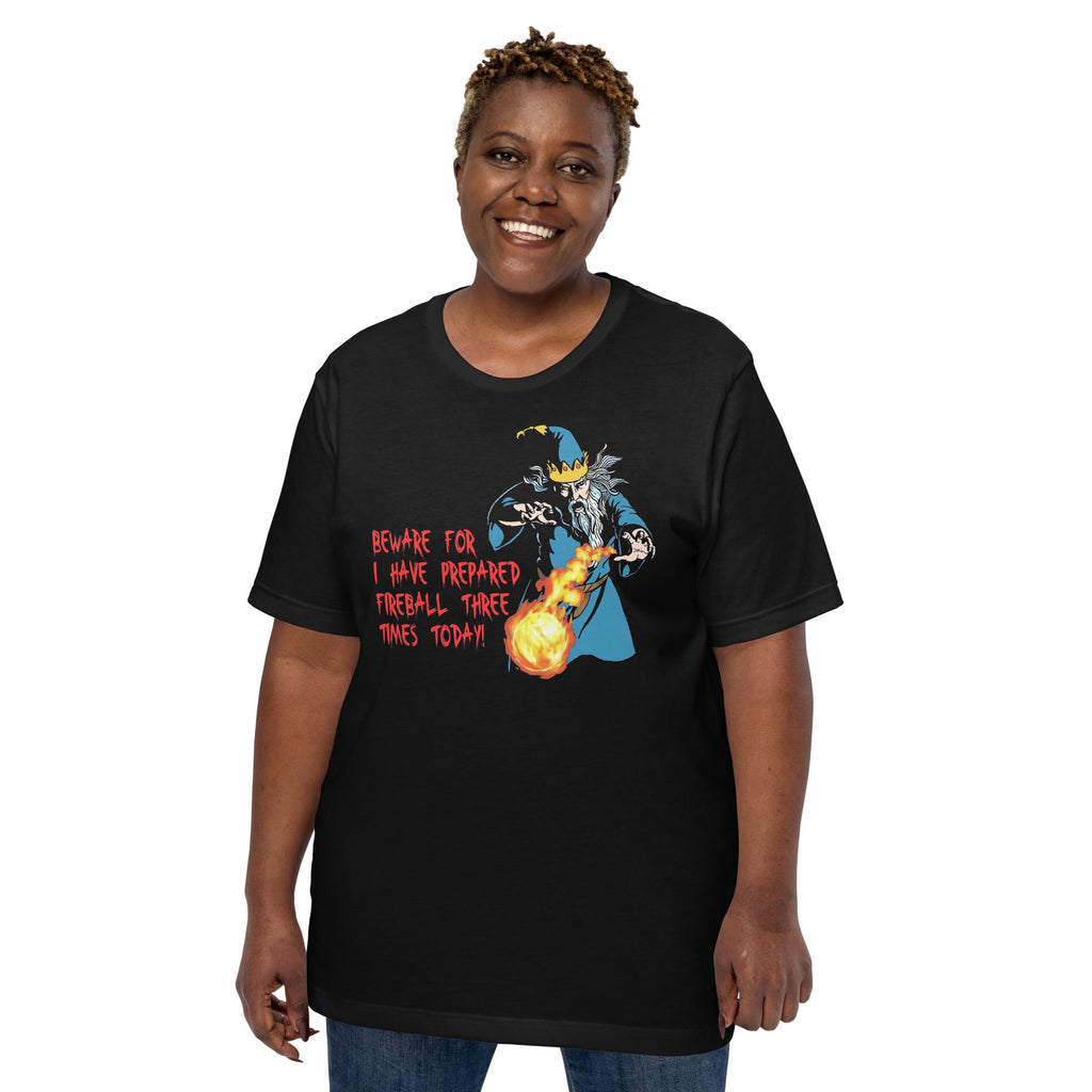 Fireball Prepared Wizard T-Shirt Geek Nerd Advertise to Meta dnd & rpg print Dnd Classes