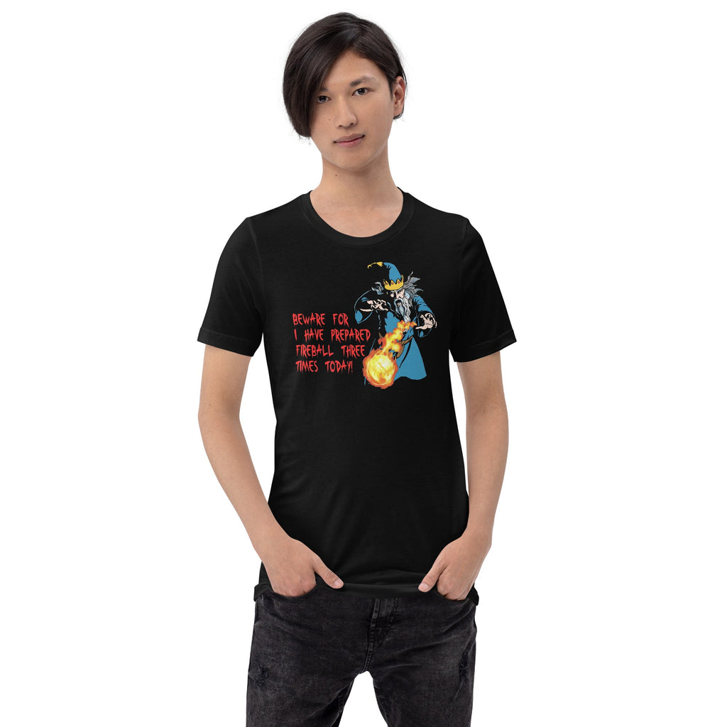 Fireball Prepared Wizard T-Shirt Geek Nerd Advertise to Meta dnd & rpg print Dnd Classes