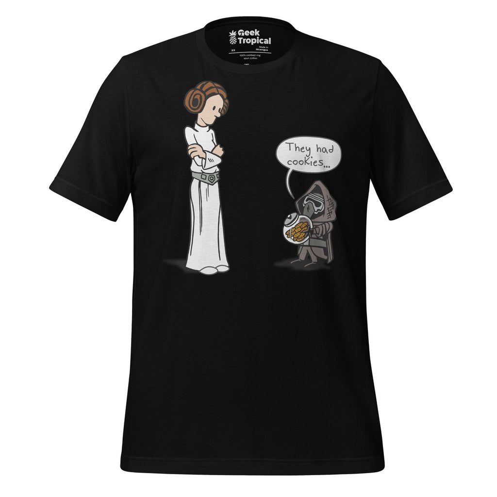 Darkside Cookies T-Shirt Geek Nerd Advertise to Meta Fantasy Prints FLOW DESC WRITING