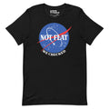 Earth Is Not Flat We Checked T-Shirt Geek Nerd Advertise to Meta FLOW DESC WRITING Funny Prints