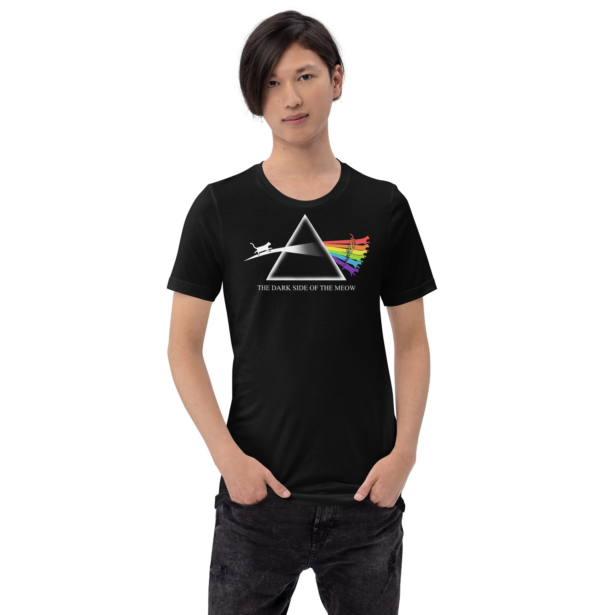 Dark Side of the Meow T-Shirt Geek Nerd Advertise to Meta Animal Patterns FLOW DESC WRITING
