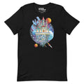 Castle Space City T-Shirt Geek Nerd Advertise to Meta Fantasy Prints FLOW DESC WRITING