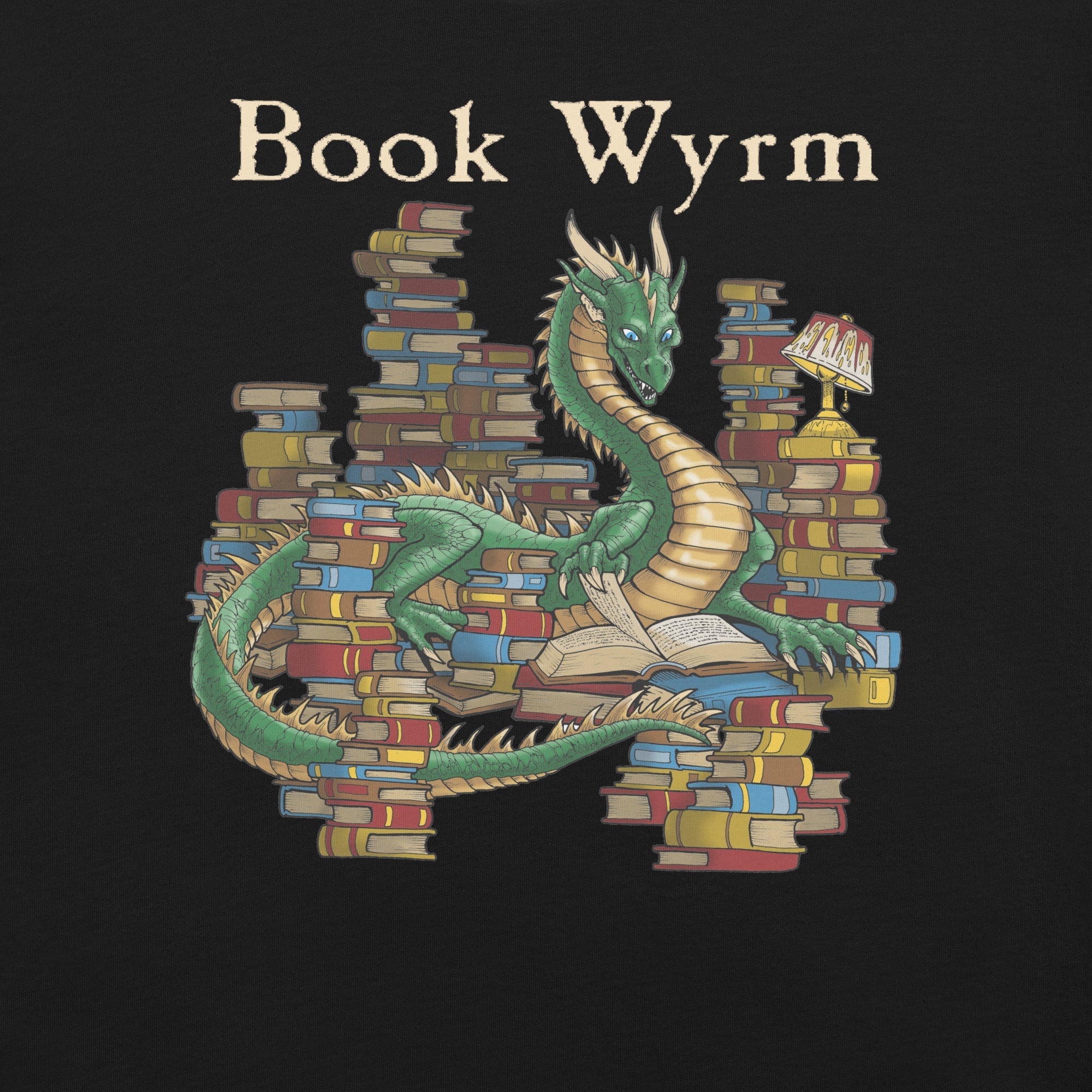 Book Wyrm T-Shirt Geek Nerd Advertise to Meta Book Prints Fantasy Prints