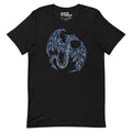 Blue Tribal Dragon T-Shirt Geek Nerd Advertise to Meta Fantasy Prints FLOW DESC WRITING