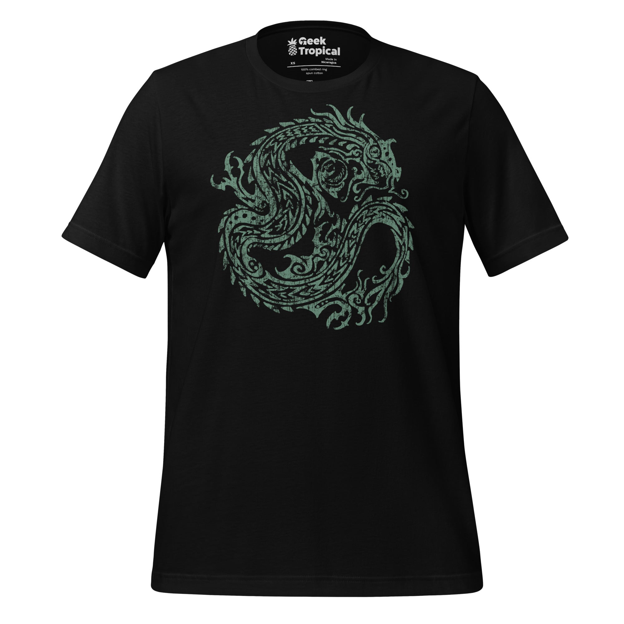 Ancient Dragon T-Shirt Geek Nerd Advertise to Meta Fantasy Prints FLOW DESC WRITING