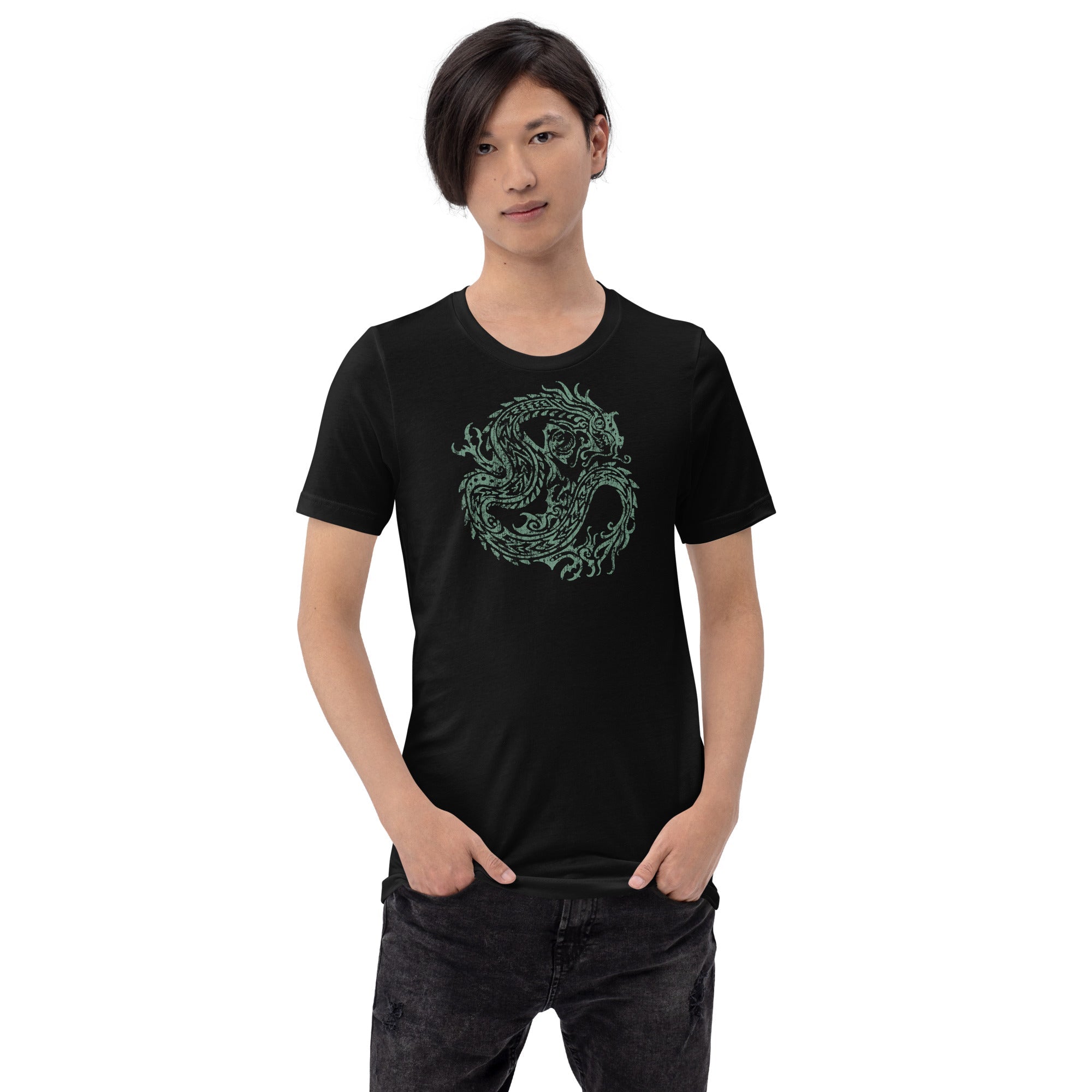 Ancient Dragon T-Shirt Geek Nerd Advertise to Meta Fantasy Prints FLOW DESC WRITING