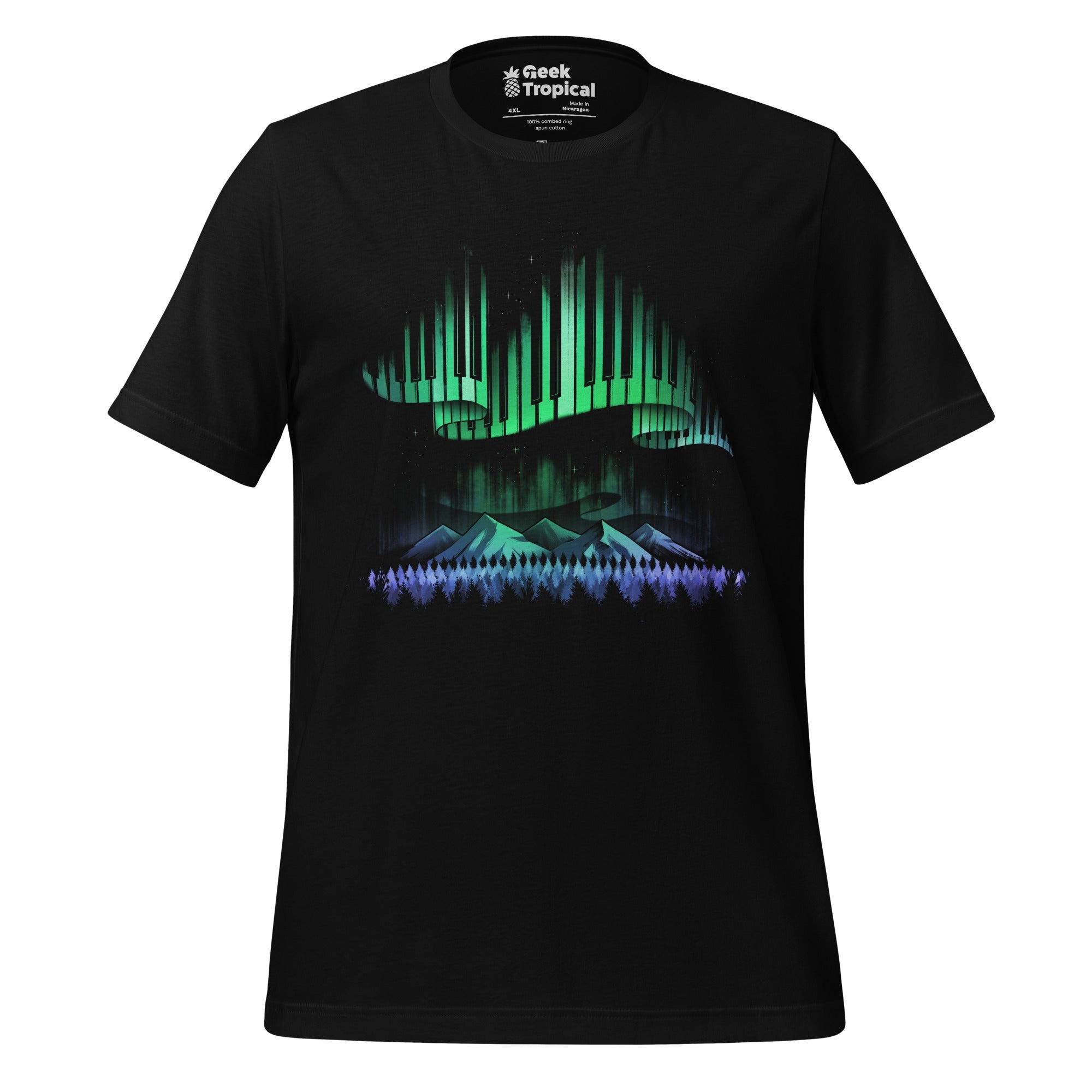 Aurora Borealis Song T-Shirt Geek Nerd Advertise to Meta Design by Tobe Fonseca FLOW DESC WRITING