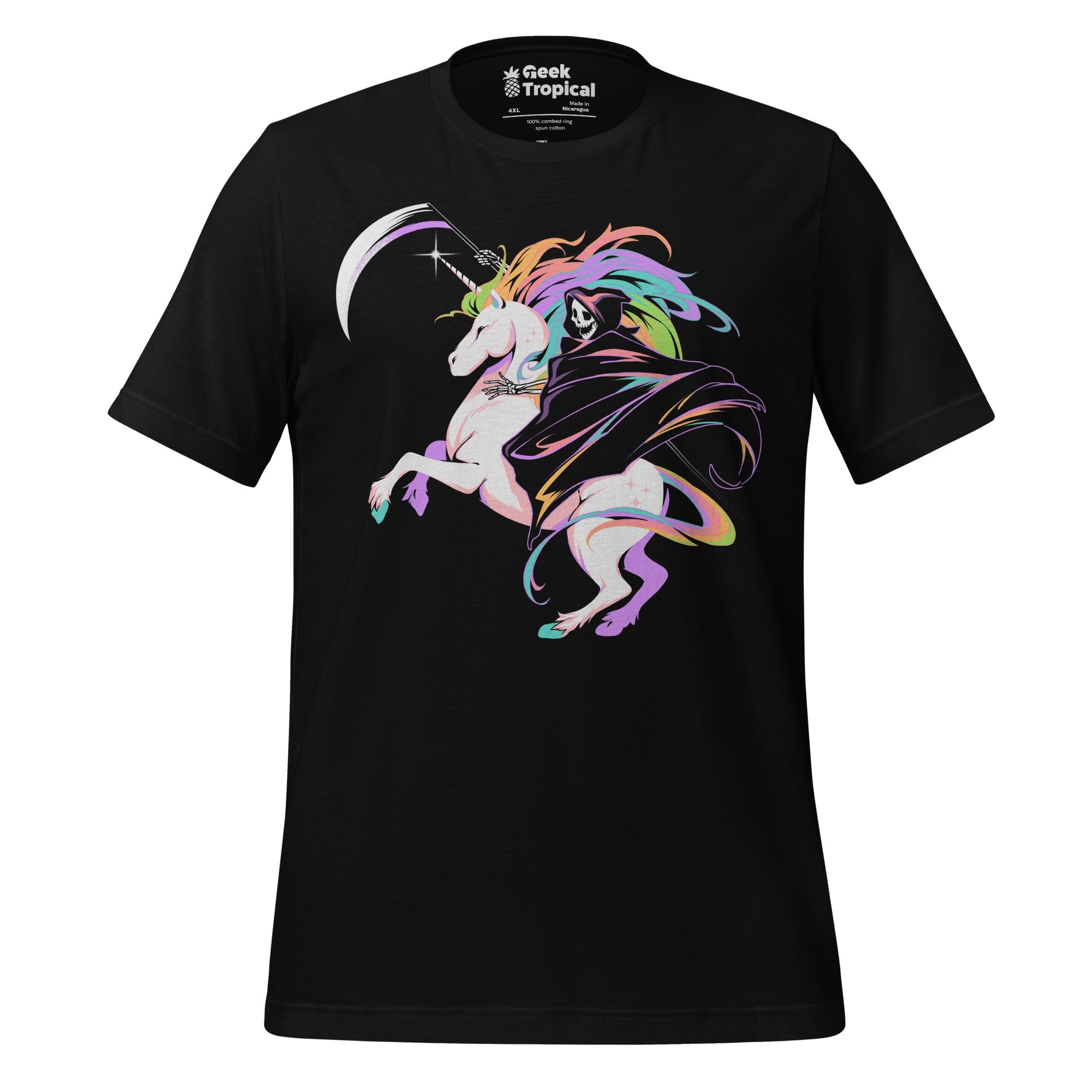 Death Unicorn T-Shirt Geek Nerd Advertise to Meta Design by Tobe Fonseca Fantasy Prints