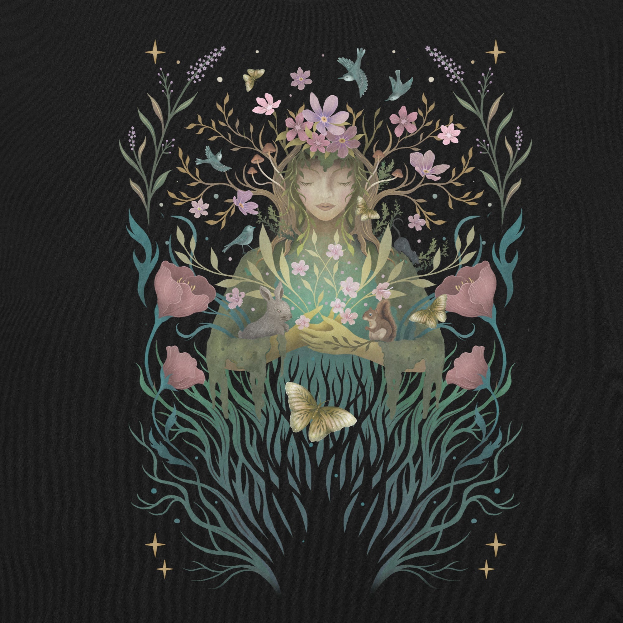 Spring Goddess T-Shirt Geek Nerd Advertise to Meta Botany Print Design by Episodic