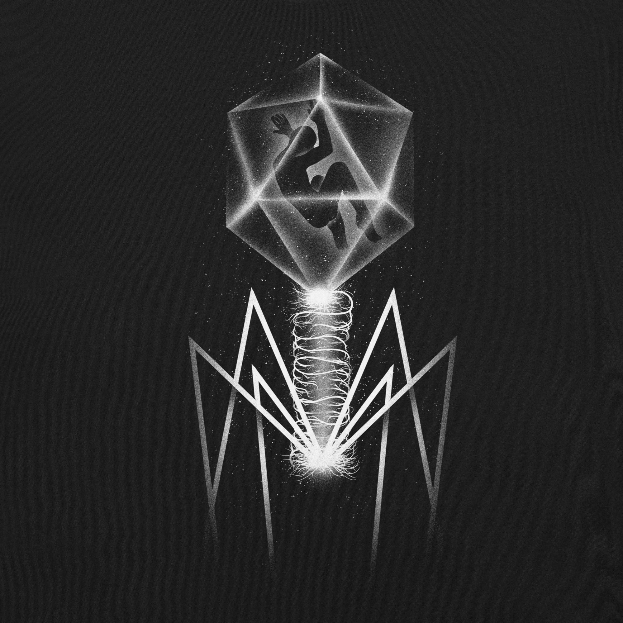Bacteriophage T-Shirt Geek Nerd Advertise to Meta Design by Tobe Fonseca FLOW DESC WRITING