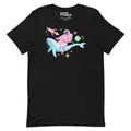 Astronaut Riding Space Whale T-Shirt Geek Nerd Advertise to Meta Elle Fantasy Prints