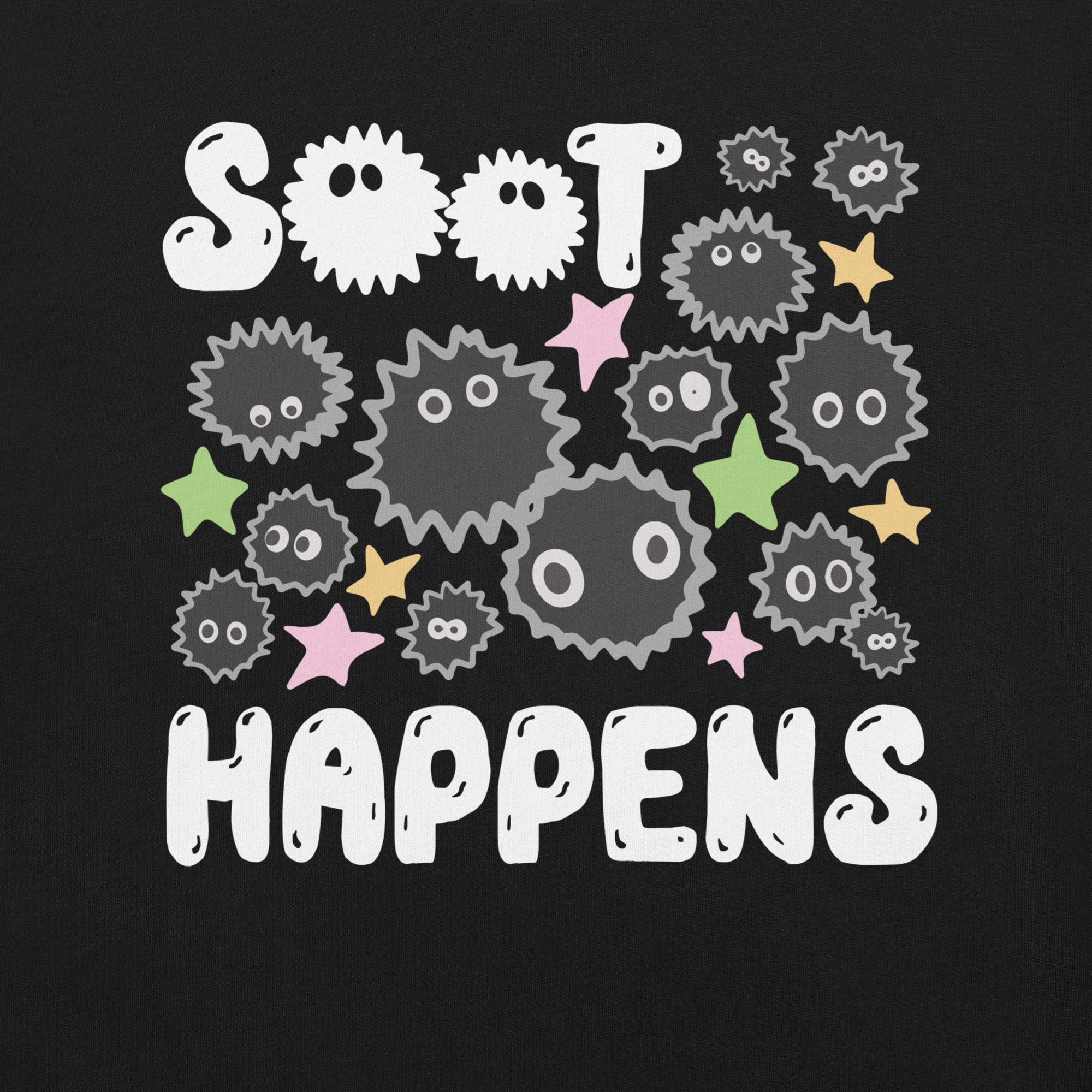 Soot Happens Sootsprites Anime T-Shirt Geek Nerd Advertise to Meta Anime Design by Heather Davenport