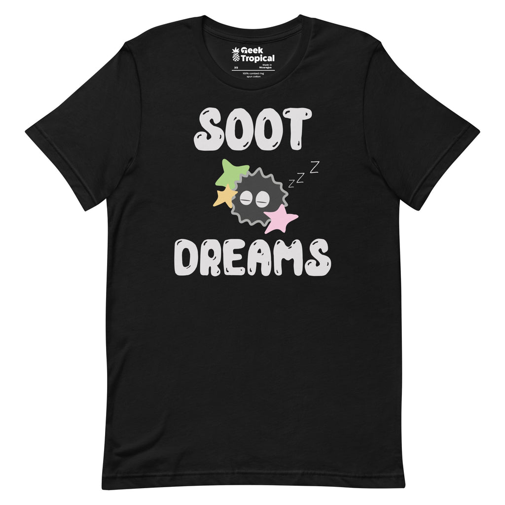 Sootdreams Sootsprite Anime T-Shirt Geek Nerd Advertise to Meta Anime Design by Heather Davenport