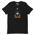 Pew Pew Retro Arcade T-Shirt Geek Nerd Advertise to Meta Elle FLOW DESC WRITING