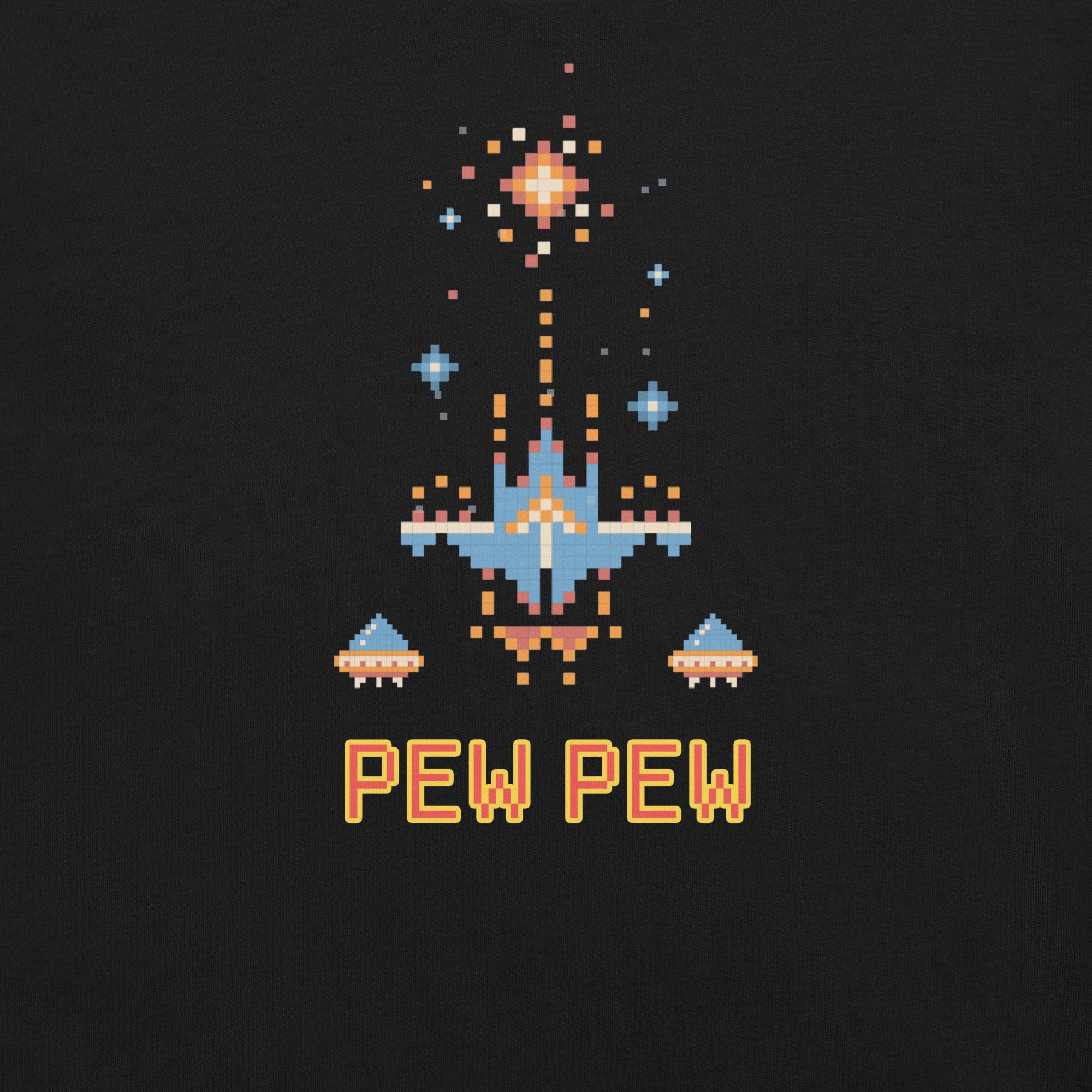 Pew Pew Retro Arcade T-Shirt Geek Nerd Advertise to Meta Elle FLOW DESC WRITING