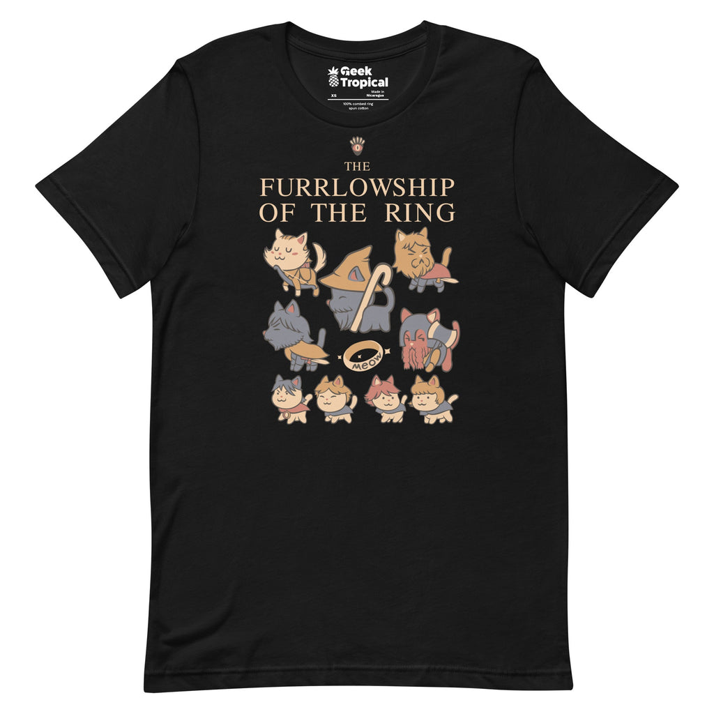 The Furrlowship of the Ring T-Shirt Geek Nerd Advertise to Meta Animal Patterns Book Prints