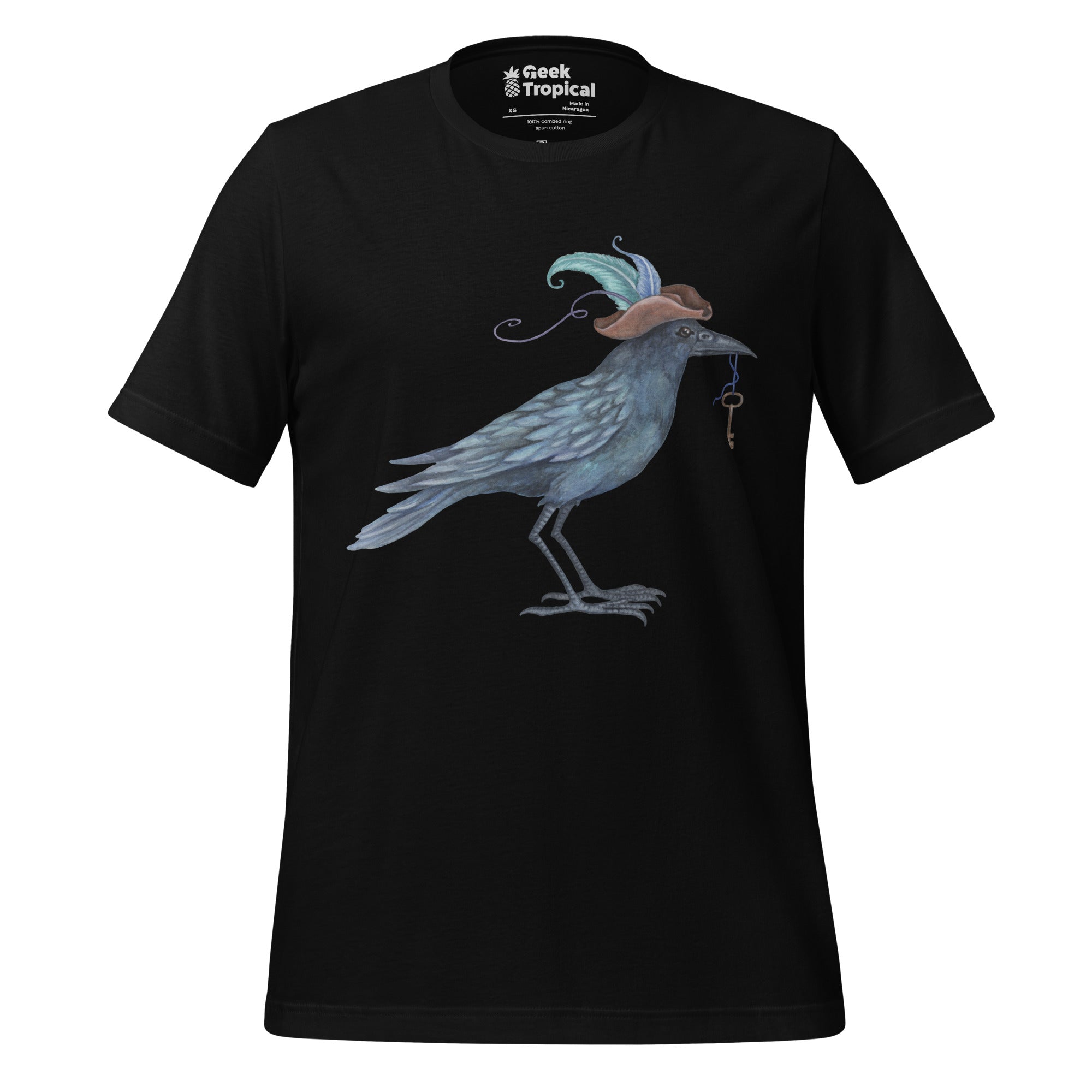 Fancy Crow T-Shirt Geek Nerd Advertise to Meta Animal Patterns Design by Amy Brown