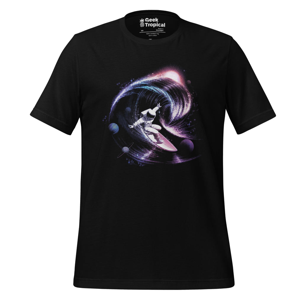 Surfing The Universe T-Shirt Geek Nerd Advertise to Meta Design by Tobe Fonseca FLOW DESC WRITING