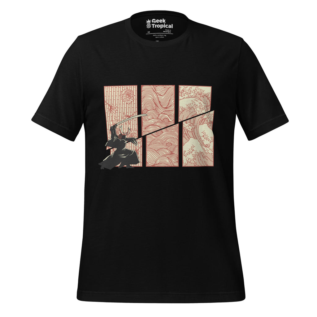 Japanese Samurai Kanagawa Wave T-Shirt Geek Nerd Advertise to Meta Anime Design by Tobe Fonseca