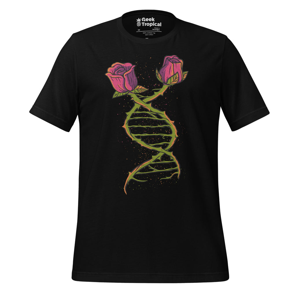 Flower DNA T-Shirt Geek Nerd Advertise to Meta Botany Print Design by Tobe Fonseca