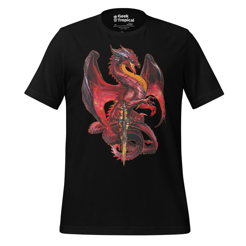 Dragonblade Wrathblade T-Shirt Geek Nerd Advertise to Meta Design by Ruth Thompson dnd & rpg print